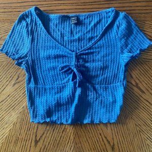 Blue Crop Top